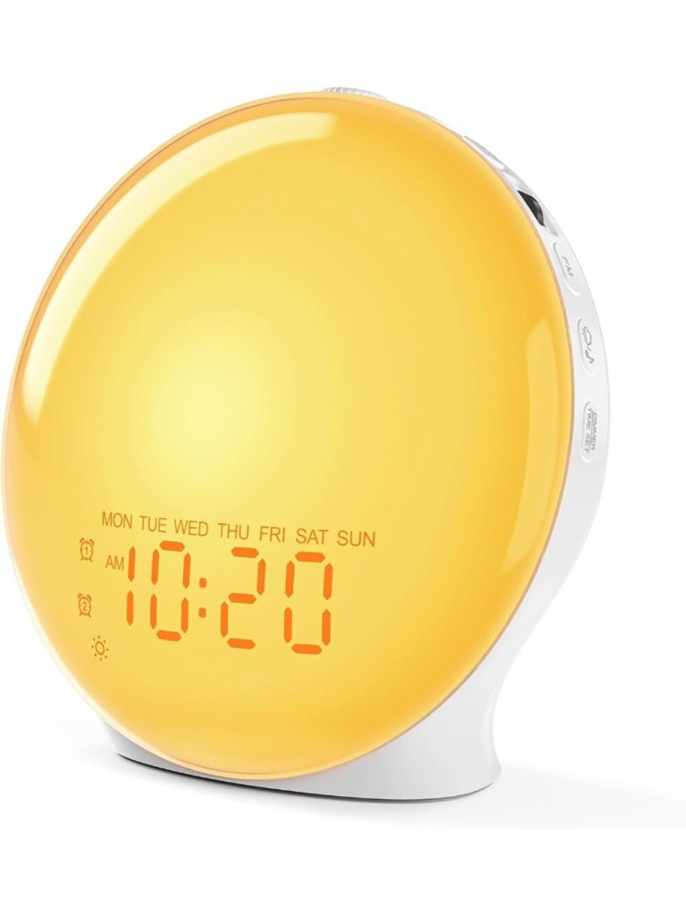 Sunrise Alarm Clock with White Noise, Dual Alarms, FM Radio & Bluetooth Speaker